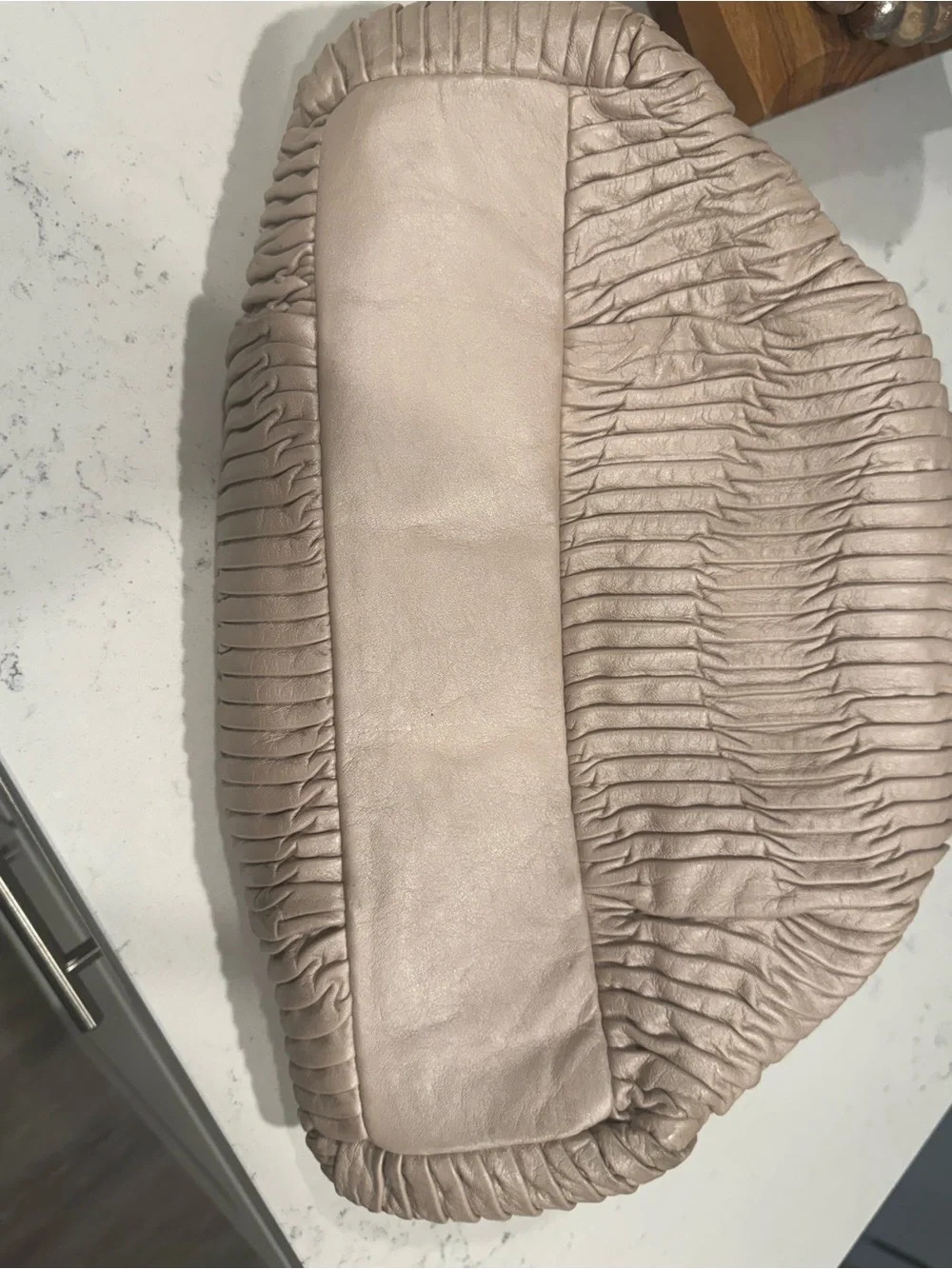 Coach Pleated Pebbled Leather Satchel in Blush